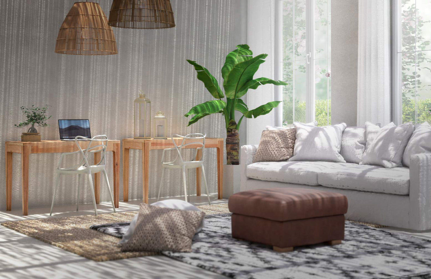 M2 Kollektion Kona – Hochwertiger Schreibtisch/Sekretär, 110x55x76 cm | Massivholz Wildeiche, geölt | 2 Schubladen mit Soft-Close | Ergonomisch, stabil & vielseitig | Pflegeleicht
