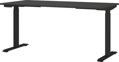 Germania Schreibtisch 7908-547, in Graphit, EL. höhenverstellb., 160 x 120 x 80 cm (BxHxT)