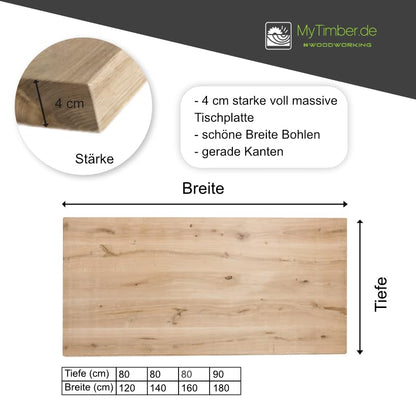 Live Distance Shopping MyTimber® höhenverstellbarer Schreibtisch Eiche Massiv | Ergonomischer Steh-Sitz Tisch | Echtholz für mehr Wohlbefinden an deinem Arbeitsplatz (160 x 80CM, Baumkante)