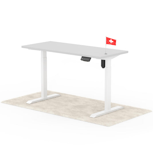Standable ECO Höhenverstellbarer Schreibtisch 140 x 60 cm I elektrischer Office Table mit 3 Speicherstufen I Schreibtisch höheneinstellbar 70-115 cm I Büro-Tisch mit 1,8 cm Dicke