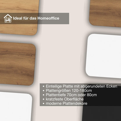ASSMANN Elektrisch höhenverstellbarer Schreibtisch Y-Line Curved 160x80cm Anthrazit Silber, TÜV-Zertifiziert, Memoryfunktion, 5 Jahre Herstellergarantie einfache Montage für Büro und Homeoffice